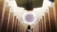 Satoru is floating right behind Toji as seen in Jujutsu Kaisen anime (Image credit: MAPPA Studio)